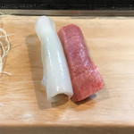 かつ喜寿し - イカに中トロ