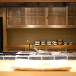 東麻布 天本 - カウンター席からの眺め