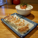 二代目 白神 - 一口餃子…280円、明太子ご飯…150円