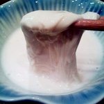 興 - 「刺身ゆば　豆乳仕立て」：大豆の上品な旨みを凝縮させた生ゆばの旨み！