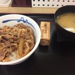 Matsuya - プレミアム牛丼ミニ＆味噌汁