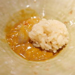 東麻布 天本 - 酢飯を入れて