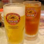 金燕楼 - おビールと烏龍茶