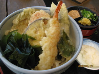 Tanaka - おろし天ぶっかけ　７３０円　季節により天ぷらの野菜は変わります。