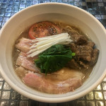 Ramengonokamiseisakujo - 肉の日限定 「イベリコ豚の髄清湯塩らーめん」1150円