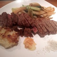 知喜多亭 和 - サービスランチ（ロース200g）（2017.6）