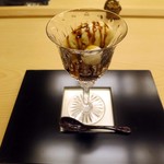 銀座 小十 - 栗のアイス，栗，寒天，白玉