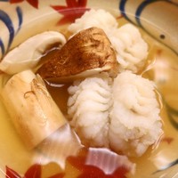 銀座 小十 - 鱧と松茸の鍋