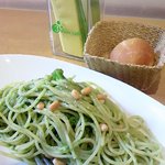 03 slow cafe - 春菊のジェノベーゼ(小麦の高騰でサイズ等が変わることもあります。)
