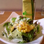 03 slow cafe - ランチのサラダ