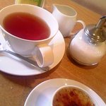 03 slow cafe - ランチに+100円で食べられるプチデザート。今日はクリームブリュレでした。