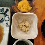 お肉と和食 玄菜 - [料理] 小鉢３種 全景♪ｗ