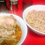 ラーメン二郎 - つけ麺 = 小ラーメン+100円 「ニンニク」(800円) 再訪問 2017/06 