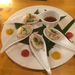 舟町一期 - 鴨ネギの水餃子   旨味が凝縮   見た目も良いね