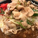 伝説のすた丼屋 - 「すたみなカレー」680円+「肉増し」150円