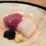 まき村 - 気仙沼の鰹、舞鶴の剣先烏賊の造り