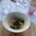 イル　フェリーチェ - 仙巌園「偉人たちが愛した薩摩郷土料理」「川内黒薩摩鶏のコンフュと泰西うな正鰻の奄美鶏飯　旅する丸干しイワシのせ」  「手打ち蕎麦はんしゃ」金七商店のクラシックを聴いたカツオの出汁と共に