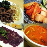 京城館 - “ナムル、キムチ、レバ刺し、テグタンスープ”
