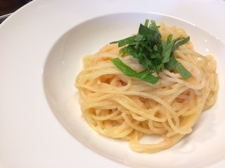 h Osteria mille - 大葉と明太ソースのパスタ