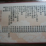 三隈飯店　メニュー