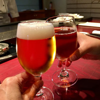 鉄板焼 七つ森 - 先ずはノンアルビールと烏龍茶でカンパ〜イ♫
