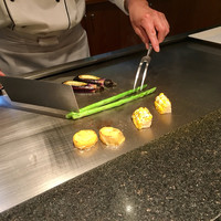 鉄板焼 七つ森 - 前菜（写真撮り忘れ）を頂いている間に、料理長さんが焼き野菜を…