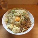 170616限定しお750円+汁無し蕎麦80円麺少な目野菜ちょい増しニンニク