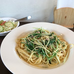 cafe そら - 水菜とタコのパスタ