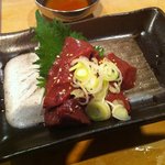 べったこ - 角の立った厚みあるレバー刺し