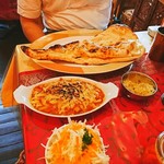 本格インドカレーの館 スパイス - チーズキーマ、サラダ、小サフランライス、ナン