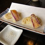 蕎麦商 楓 - サービスの天ぷら