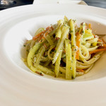 ユーロダイア - 野菜沢山の蟹ジェノベーゼパスタ