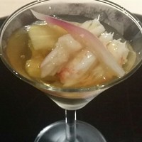 梶川 - ずわい蟹、茄子、もずくジュレの先付け