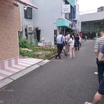 この位置（外待ち20名程度）で1時間待ち