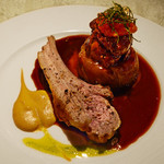 ル・ジャルダン・デ・サヴール - フランス産仔羊の骨付き背肉のロースト、肩肉の煮込み