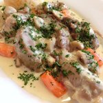 ラミティエ - 本日のランチ 1200円 の豚肉のブランケット(クリーム煮) バターライス添え