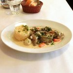 ラミティエ - 本日のランチ 1200円 の豚肉のブランケット(クリーム煮) バターライス添え