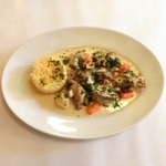 ラミティエ - 本日のランチ 1200円 の豚肉のブランケット(クリーム煮) バターライス添え