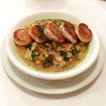 ラミティエ - 本日のランチ 1200円 のホタテのポワレ野菜の煮込み添え