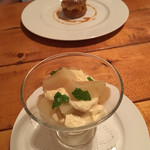 ビストロ TABATA - 桃のコンポートとマスカルポーネクリーム