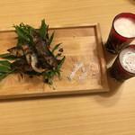 旬菜 おぐら家 - 天然鮎炭火焼きとビール