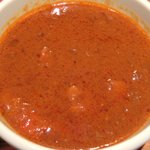 スパイスカフェ - ペアカレーランチ 1350円 のエビカレー(中辛)