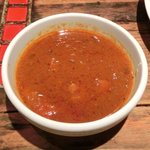 スパイスカフェ - ペアカレーランチ 1350円 のエビカレー(中辛)