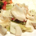 スパイスカフェ - ペアカレーランチ 1350円 のキャベツ