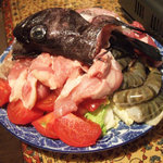 馬来風光美食 - スチームボートの具(お肉と魚介)