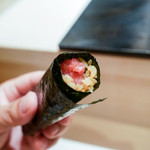 鮨 とかみ - 2017/6_鮪の突先手巻き