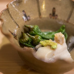 うを徳 - 上総（かづさ）大原（おほはら）黑蚫（くろあはび）＋山科辣椒（やましなたうがらし）