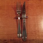 ラ スフォリーナ - 卓上のフォークとナイフです