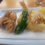四ツ木製麺所 - 車えび天ぷら