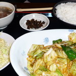 中国料理天花 - 豚とキャベツの味噌炒め